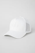 District Trucker Hat - White/White