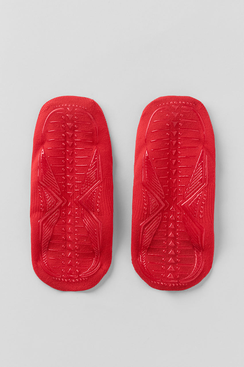 Women's Pivot Barre Sock - Bright Red