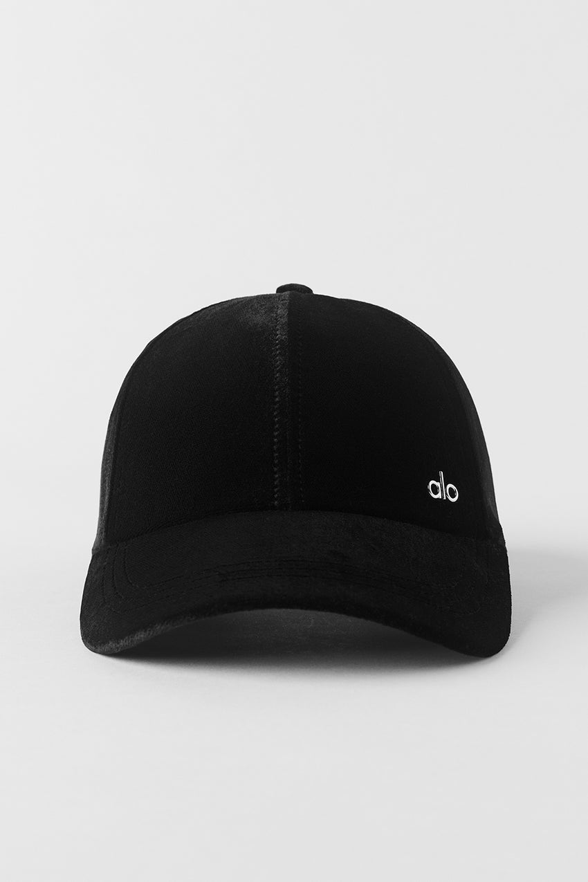 Velvet Off-Duty Cap - Black
