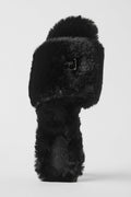 ALO Classico Faux Fur Sandal - Black