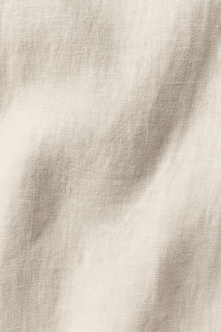 Linen Days Short Sleeve Button Up - Bone