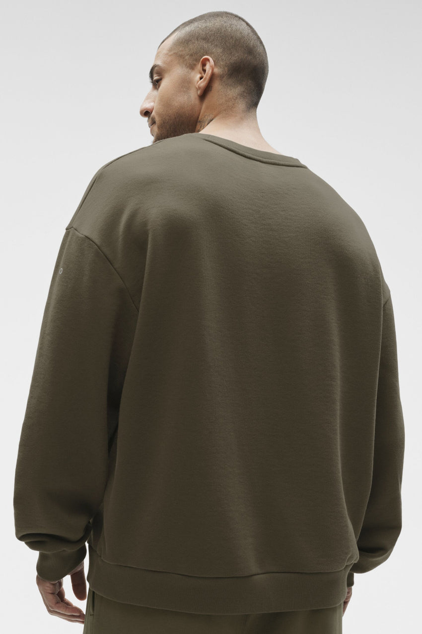 Chill Crew Neck Pullover - Olive Tree
