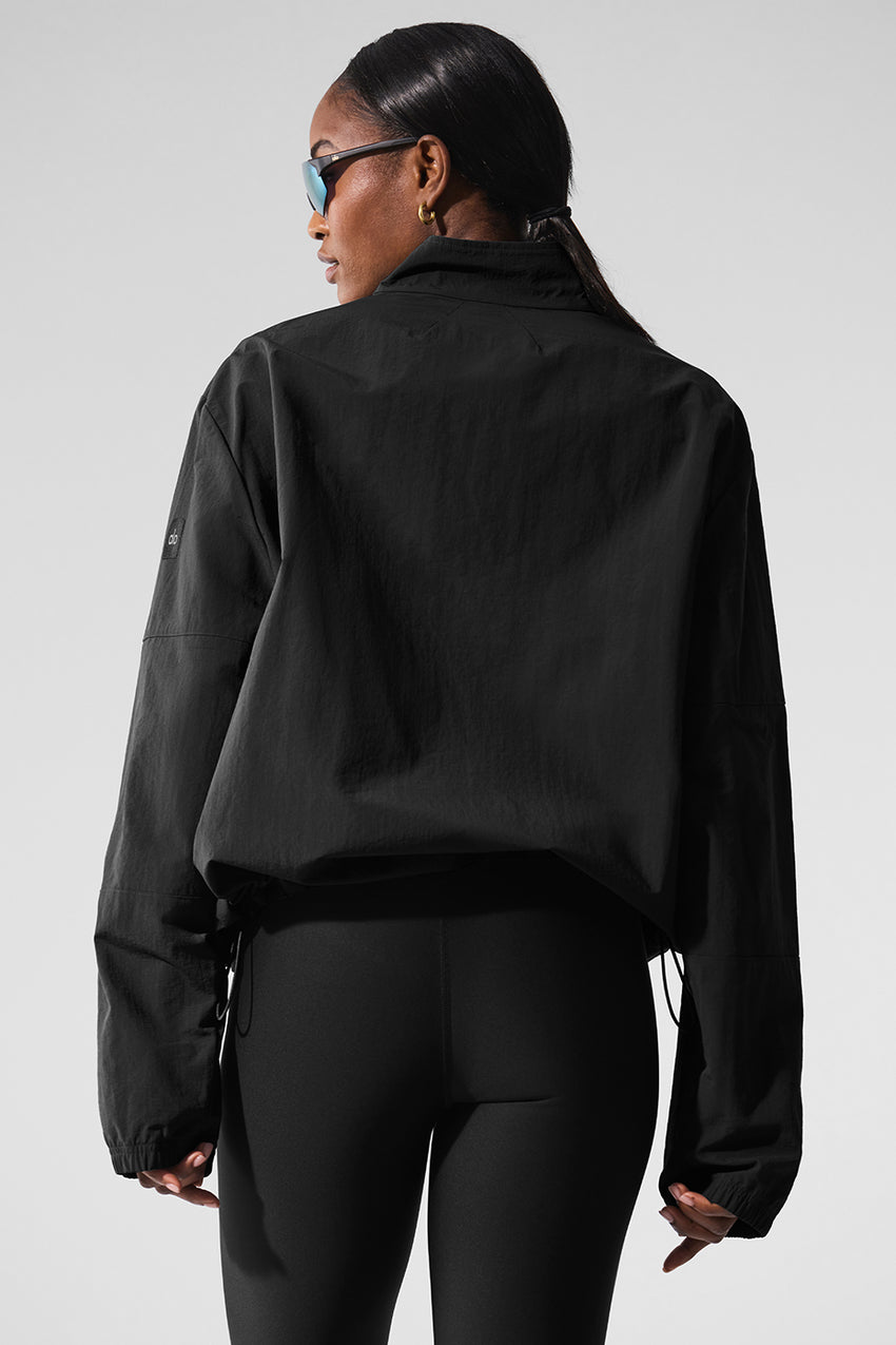 Light Weight Takeaway Track Pullover - Black