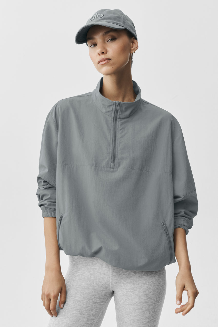 Light Weight Takeaway Track Pullover - Monument