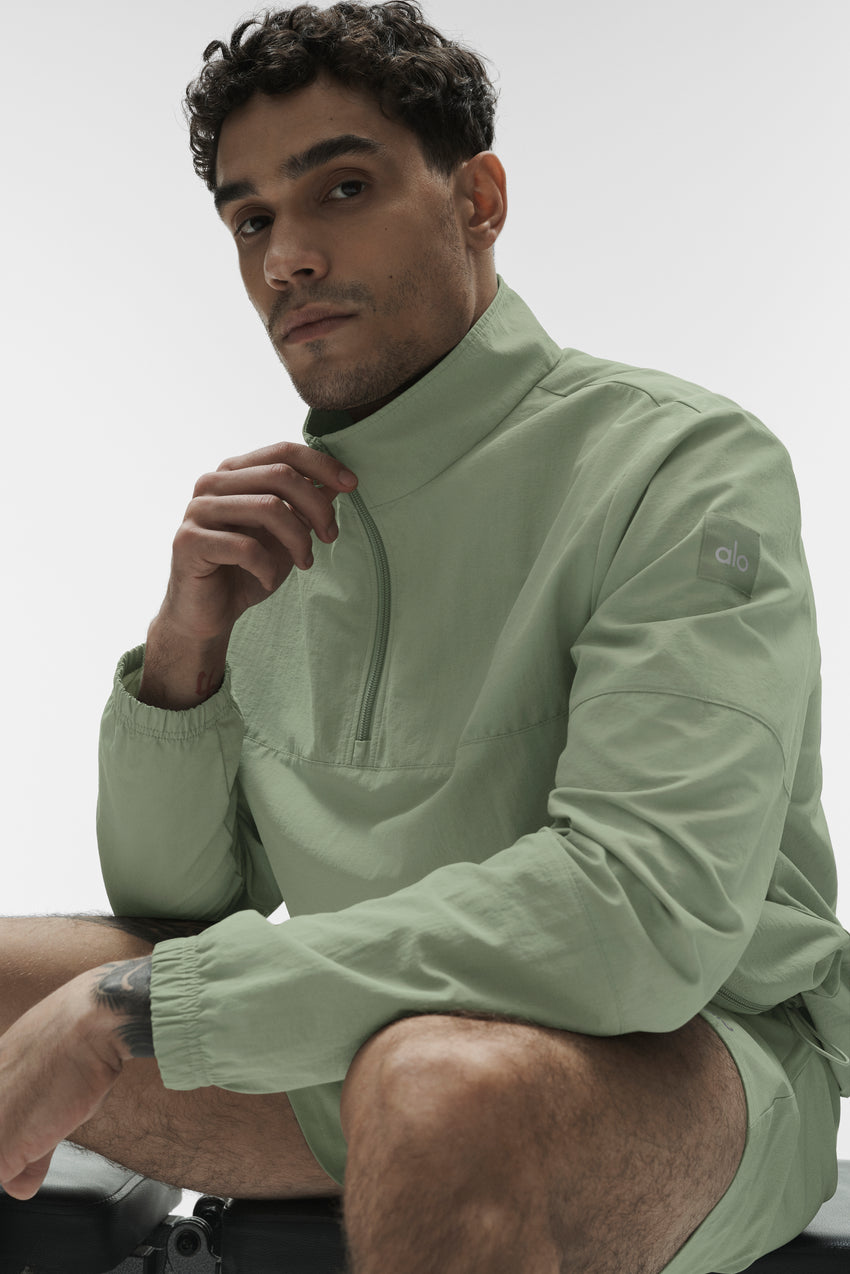 Light Weight Takeaway Track Pullover - Dune Grass