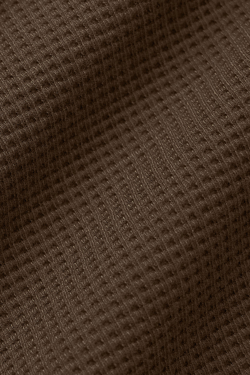 Waffle Lounge Long Sleeve Crew - Espresso