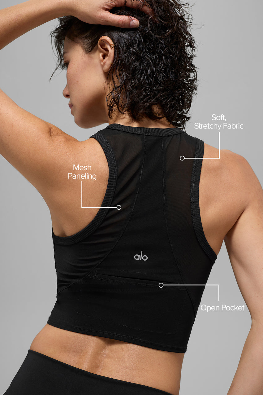 Mesh Front Runner Tank - Black