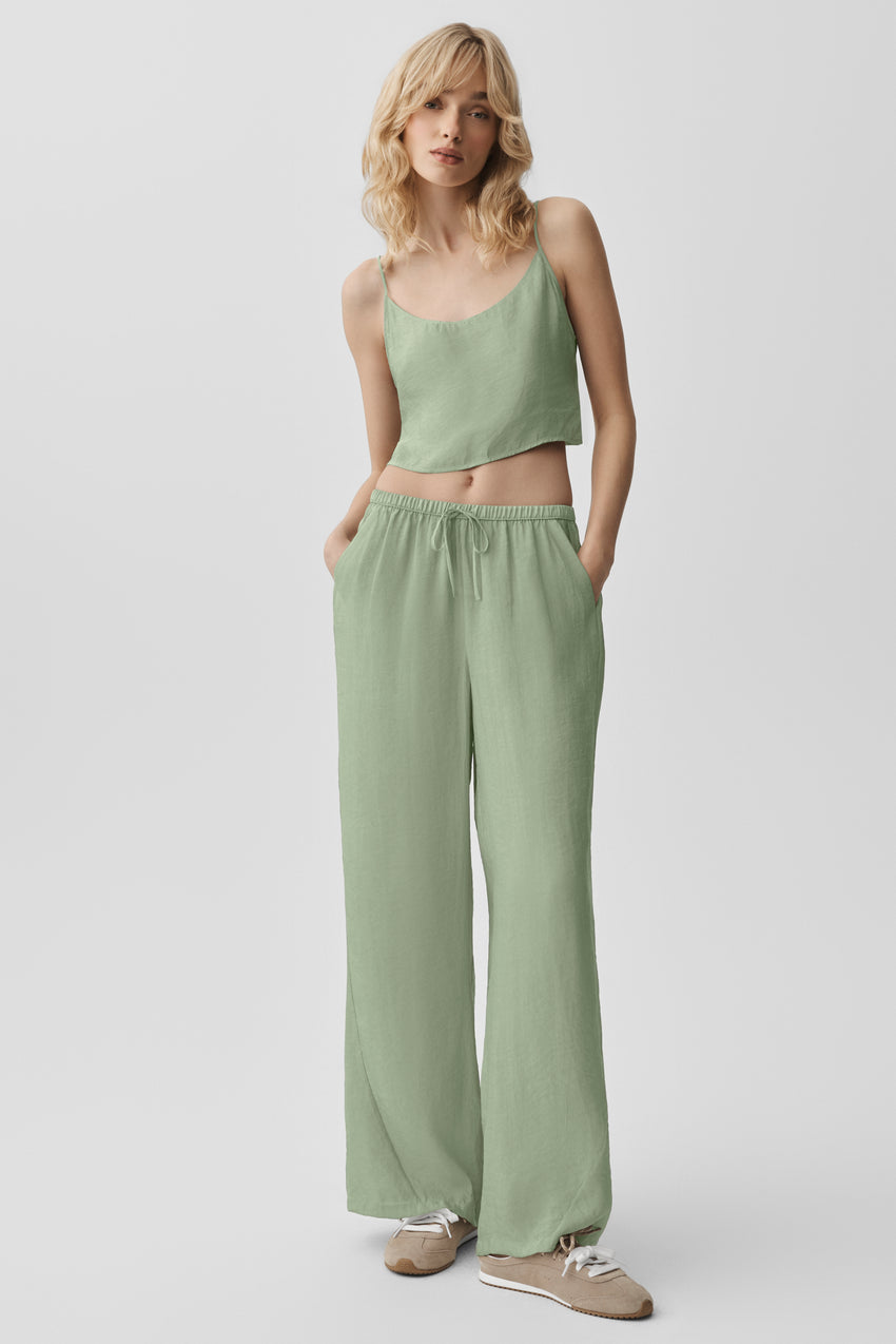 Semi-Sheer Golden Hour Tank - Dune Grass