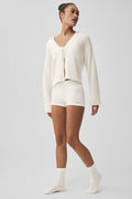 Wool Cashmere New Class Tie Cardigan - Ivory