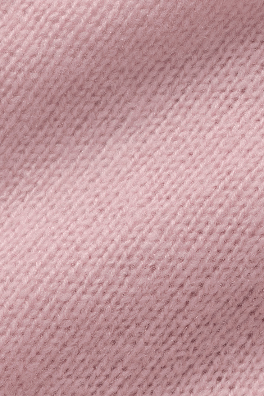 Wool Cashmere New Class Tie Cardigan - Vintage Pink