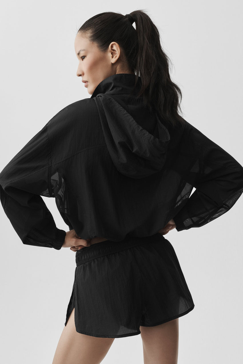 1/4 Zip Go Time Pullover - Black