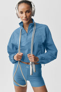Cropped 1/4 Zip Alumni Pullover - California Blue