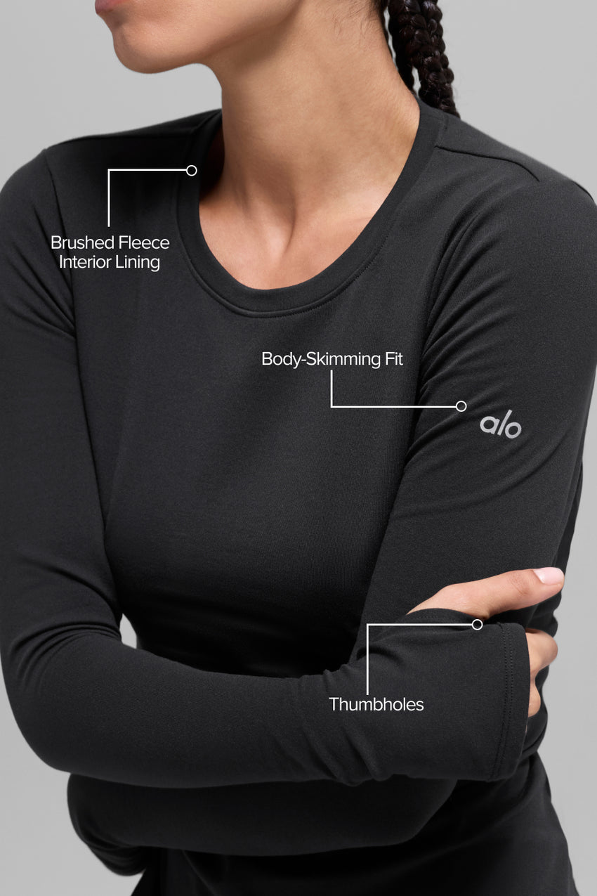 Airbrush Winter Warm Nocturne Long Sleeve - Black