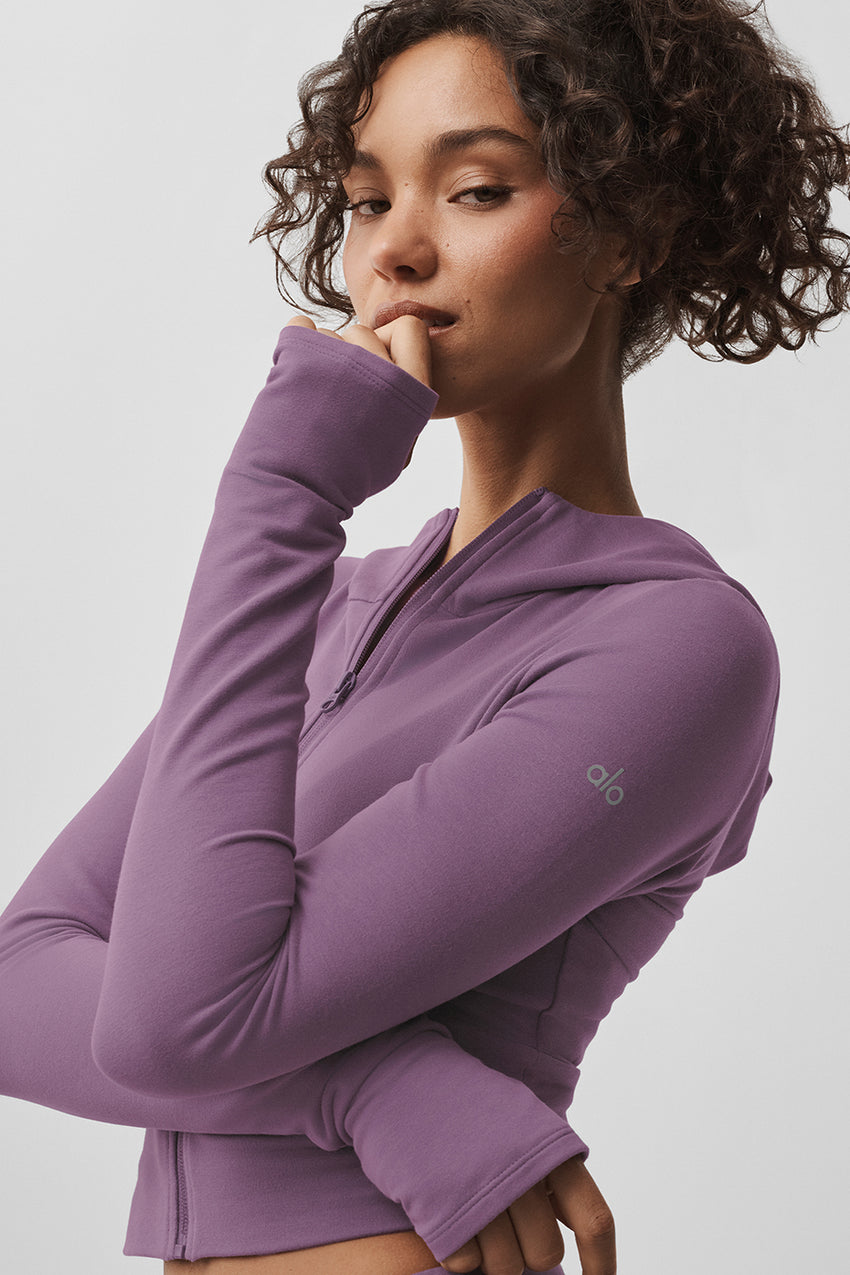 Sway Full Zip Hoodie - Plum Kiss