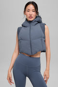 Fast Lane Puffer Vest - Bluestone