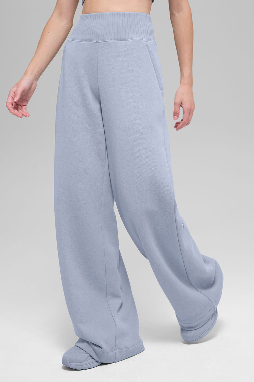 Serenity Wide Leg Sweatpant - Winter Frost