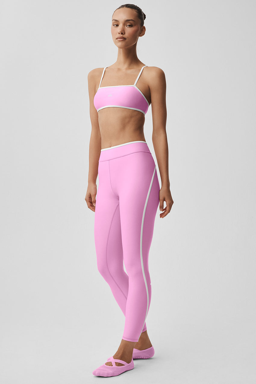 Airlift High Waist Charger 7/8 Legging - Candy Heart Pink/White