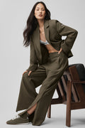 Mid-Rise Cosmopolitan Snap Pant - Olive Tree