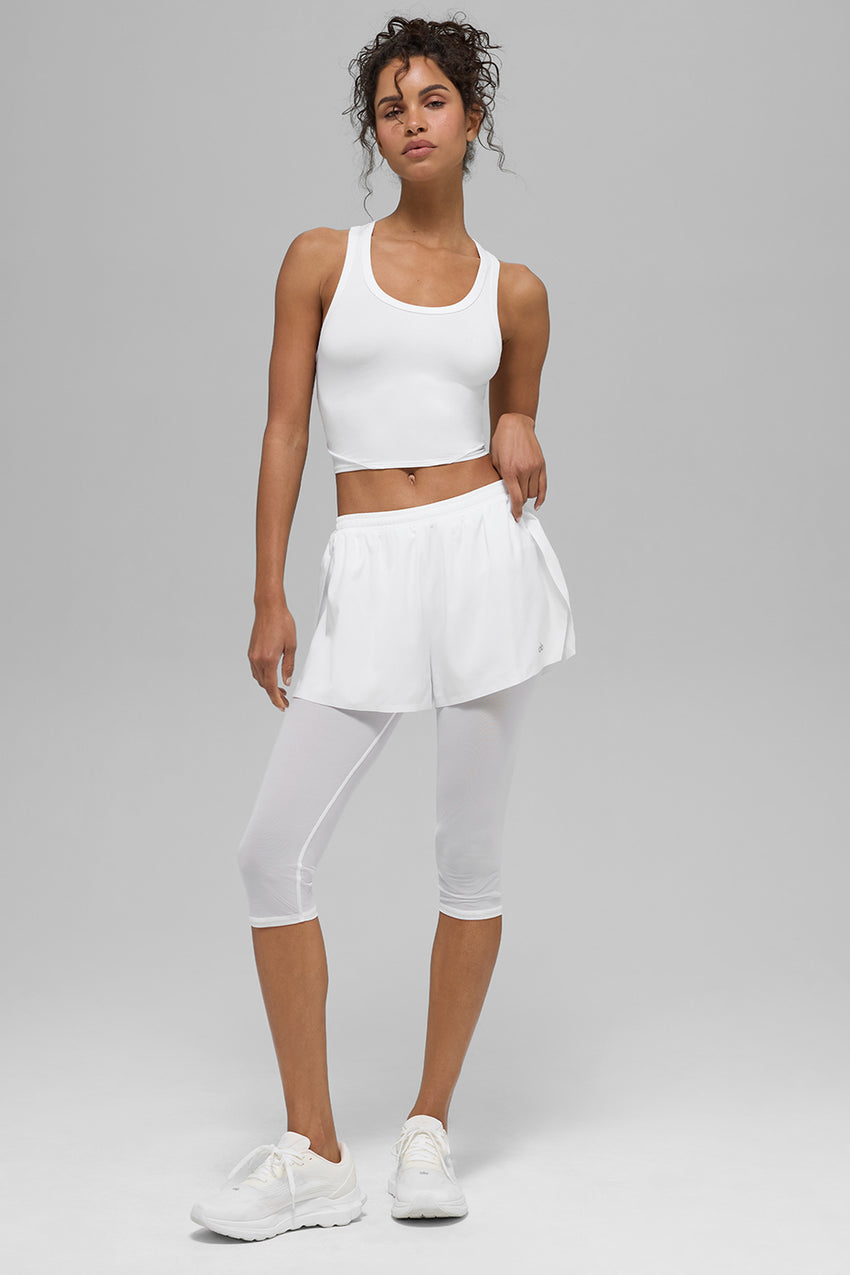 Mesh Front Runner 2 In 1 Short - White