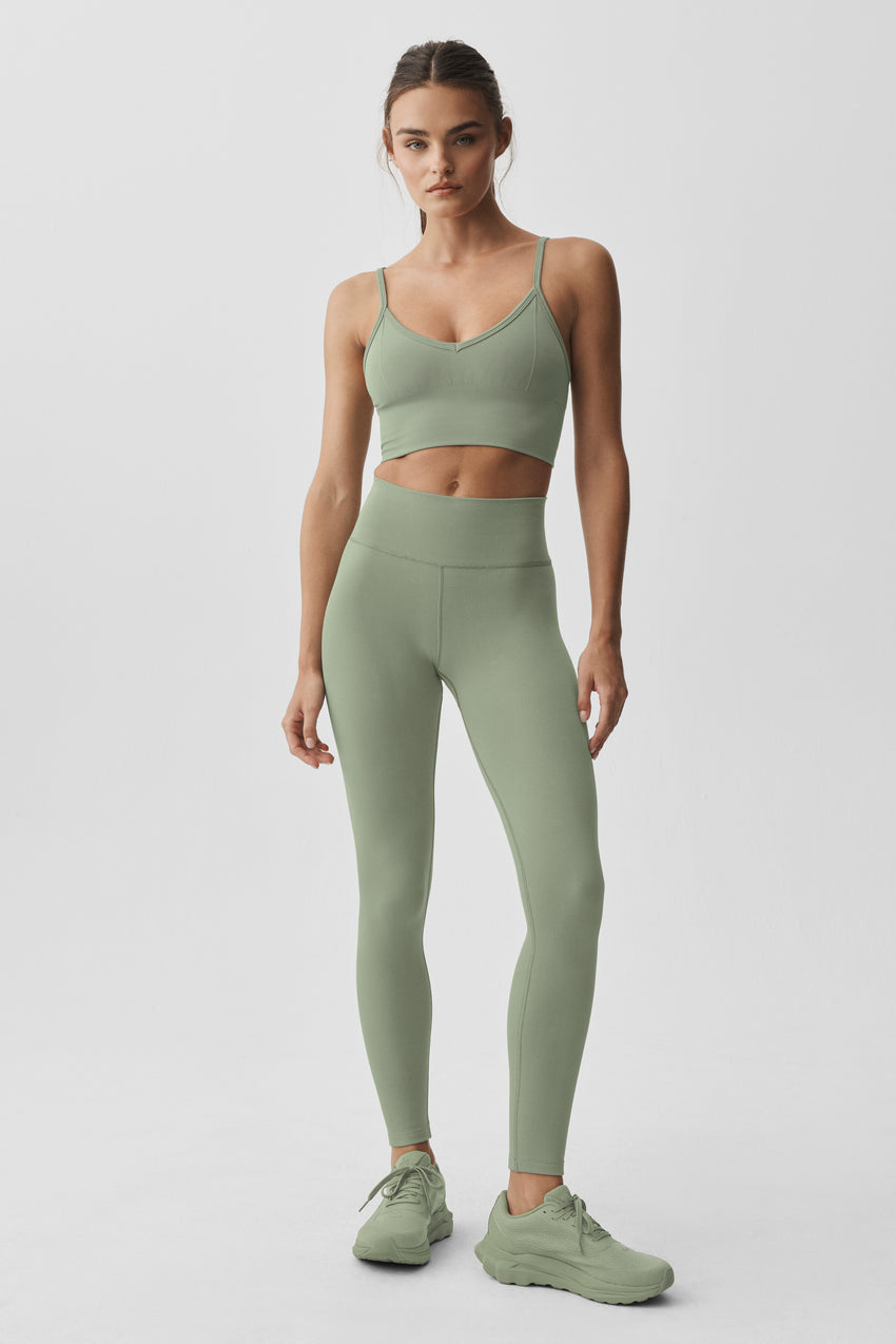 Seamless Modal Ribbed Delight Bralette - Dune Grass